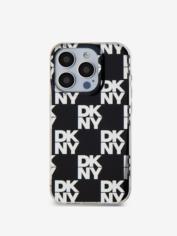 DKNY PC/TPU-Rückseite mit Karomuster für iPhone 15 Pro Max Schwarz DKNY