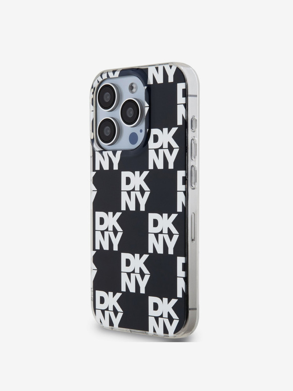 DKNY PC/TPU-Rückseite mit Karomuster für iPhone 15 Pro Max Schwarz DKNY
