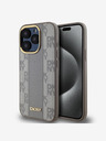 DKNY PU Leder Karomuster Magsafe Schutzhülle für iPhone 15 Pro Beige DKNY