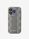 DKNY PU Leder Karomuster Magsafe Schutzhülle für iPhone 15 Pro Beige DKNY