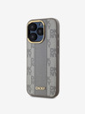 DKNY PU Leder Karomuster Magsafe Schutzhülle für iPhone 15 Pro Beige DKNY