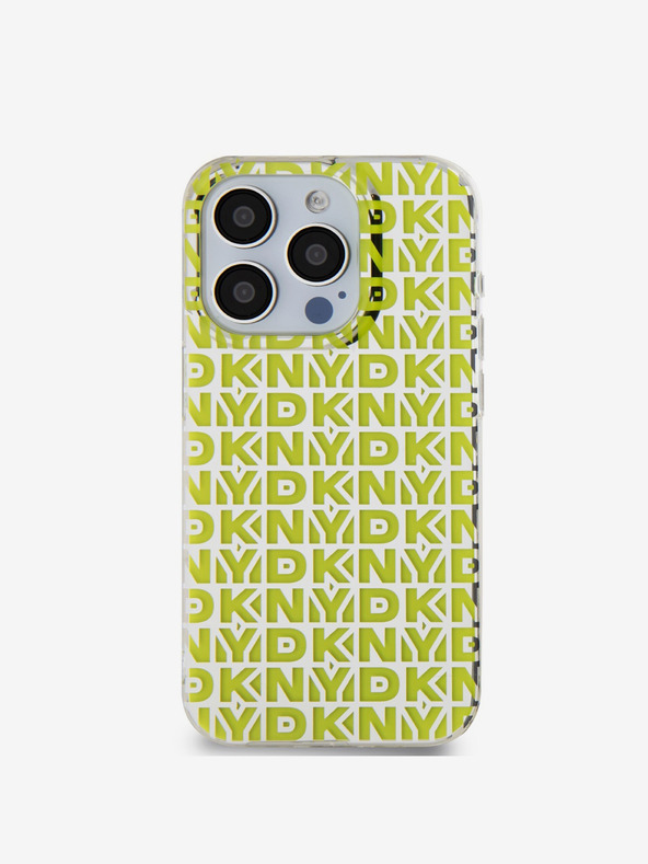 DKNY PC/TPU-Rückseite mit Karomuster für iPhone 15 Pro Max Gelb DKNY