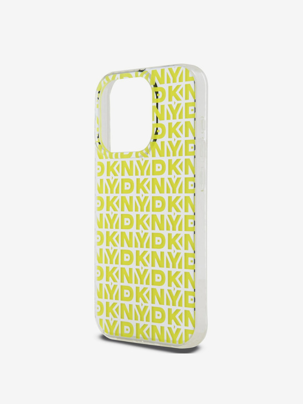 DKNY PC/TPU-Rückseite mit Karomuster für iPhone 15 Pro Max Gelb DKNY
