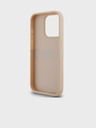 DKNY Rückseite für iPhone 14 Pro Pink DKNY PU-Leder mit tonalem Streifenmuster