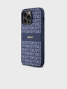 DKNY Rückseite für iPhone 14 Pro Blau DKNY PU-Leder mit tonalem Streifenmuster (Rapport)