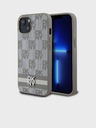 DKNY Rückseite aus PU-Leder mit Karomuster und Streifen für iPhone 13 Beige DKNY
