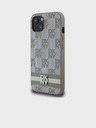 DKNY Rückseite aus PU-Leder mit Karomuster und Streifen für iPhone 13 Beige DKNY