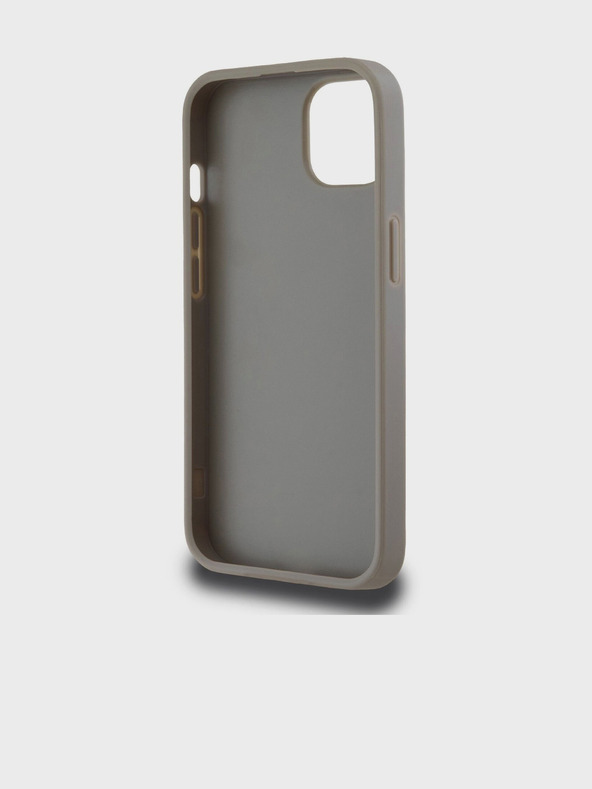 DKNY Rückseite aus PU-Leder mit Karomuster und Streifen für iPhone 13 Beige DKNY