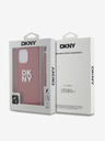 DKNY PU Leder Stack Logo Wrist Strap Rückendeckung für iPhone 14 Pro Rot DKNY