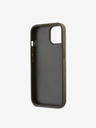 DKNY PU Leather Stack Logo Wrist Strap Back Cover für iPhone 13 Braun DKNY
