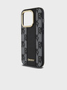 DKNY PU Leder Karomuster Magsafe Schutzhülle für iPhone 15 Pro Schwarz DKNY