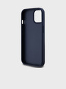 DKNY Rückseite für iPhone 15 Blau DKNY PU-Leder mit tonalem Streifen-Wiederholungsmuster