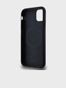 DKNY PU Leather Repeat Pattern Bottom Stripe MagSafe Back Cover for iPhone 11 Black DKNY