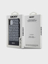DKNY PU Leather Repeat Pattern Bottom Stripe MagSafe Back Cover for iPhone 11 Black DKNY