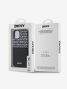 DKNY Kartenrückseite aus PU-Leder mit sich wiederholendem Muster für iPhone 15 Schwarz DKNY