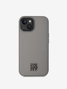 DKNY PU Leder Stack Logo Magsafe Schutzhülle für iPhone 15 Grau DKNY