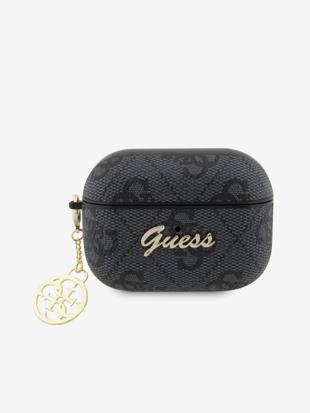Guess Guess 4G Script PC/PU Charm Hülle für AirPods Pro 2 Schwarz