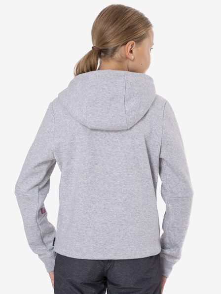 Sam 73 Hellgrauer bedruckter Kapuzenpullover für Mädchen SAM 73 Donna