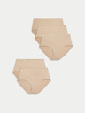 Marks & Spencer Mikrofaser-Taillenhose, kein sichtbarer Saum, 5 Stück pro Packung Marks & Spencer beige