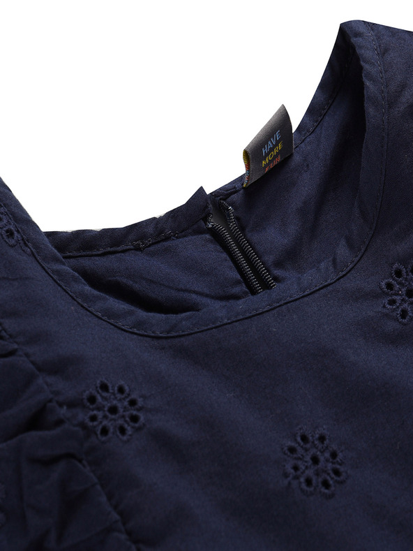 NAX Dunkelblaues Mädchenkleid NAX Dirvo