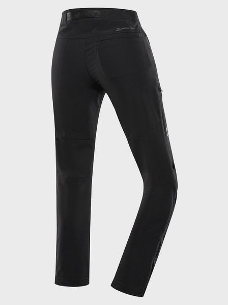 ALPINE PRO Schwarze Damen-Softshell-Hose mit DWR-Behandlung Alpine Pro Akana