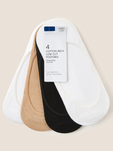 Marks & Spencer 4 Stück Marks & Spencer low rise weiß