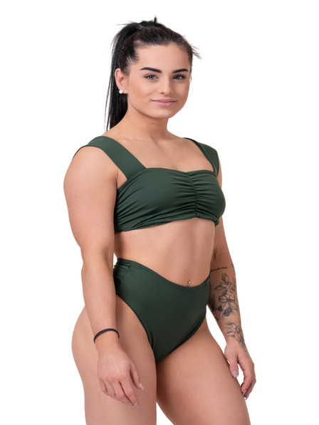 Nebbia Miami Retro-Bikinioberteil 553 S, dunkelgrün
