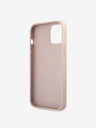 Guess PU 4G Metal Logo Rückseite Hülle für iPhone 12/12 Pro Rosa Handyhülle