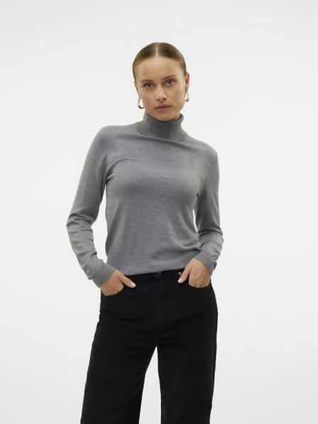 Vero Moda Grauer Damen-Rollkragenpullover Vero Moda Iris