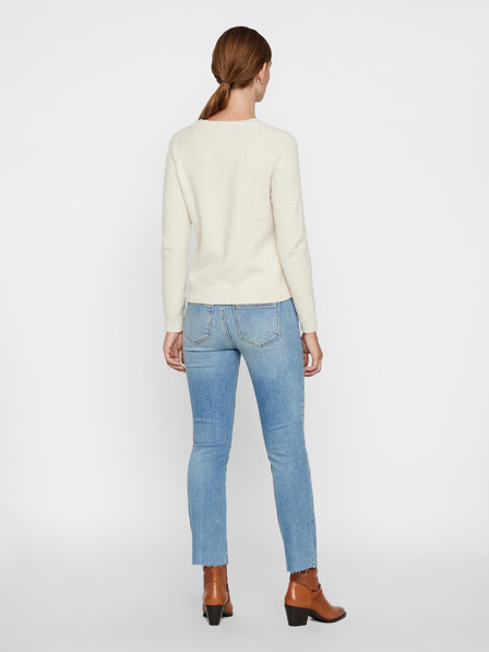 Vero Moda Cremefarbener Basic-Pullover VERO MODA Doffy