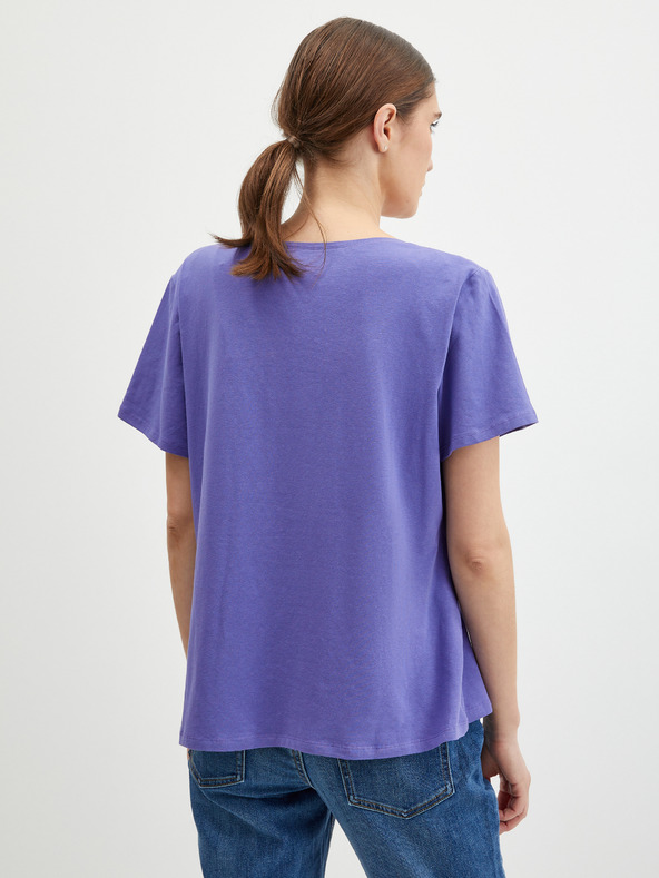 Orsay Violettes Basic-T-Shirt für Damen ORSAY