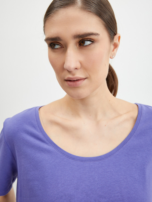 Orsay Violettes Basic-T-Shirt für Damen ORSAY