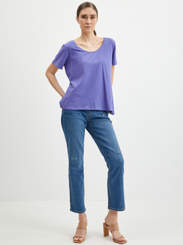 Orsay Violettes Basic-T-Shirt für Damen ORSAY