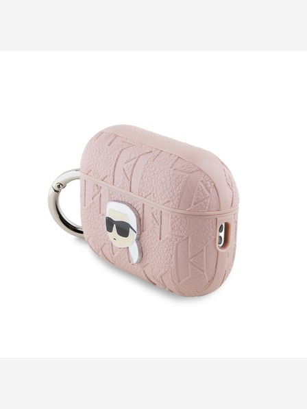 Karl Lagerfeld Karl Lagerfeld PU-geprägte Karl-Kopf-Hülle für AirPods Pro 2 Pink