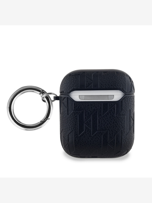 Karl Lagerfeld Karl Lagerfeld PU geprägte Choupette-Köpfe Hülle für AirPods 1/2 Schwarz