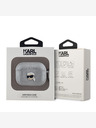 Karl Lagerfeld Karl Lagerfeld PU-geprägtes Karl Head Etui für AirPods Pro Silber