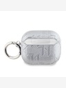 Karl Lagerfeld PU geprägte Karl und Choupette Köpfe Etui für AirPods 3 Silber Karl Lagerfeld