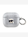 Karl Lagerfeld PU-geprägte Karl-Kopf-Hülle für AirPods 3 Silber Karl Lagerfeld