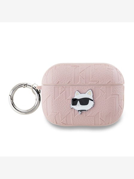 Karl Lagerfeld Karl Lagerfeld PU geprägte Choupette Head Tasche für AirPods Pro 2 Pink