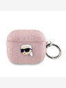 Karl Lagerfeld PU-Etui mit geprägtem Karl-Kopf für AirPods 3 Rosa Karl Lagerfeld