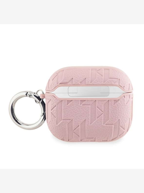 Karl Lagerfeld PU-Etui mit geprägtem Karl-Kopf für AirPods 3 Rosa Karl Lagerfeld