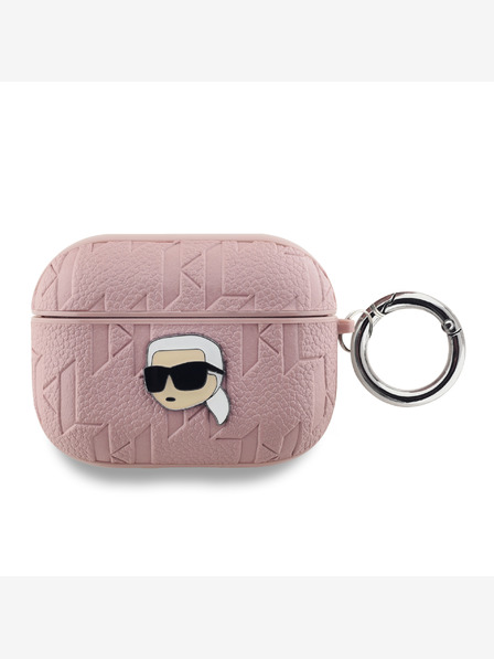 Karl Lagerfeld Karl Lagerfeld PU-geprägtes Karl Head Etui für AirPods Pro Pink