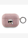 Karl Lagerfeld Karl Lagerfeld PU-geprägtes Karl Head Etui für AirPods Pro Pink