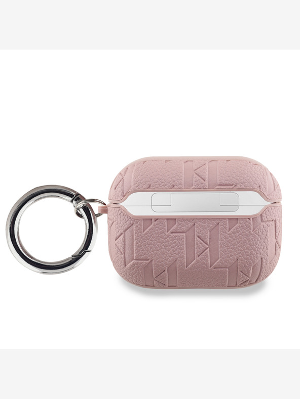 Karl Lagerfeld Karl Lagerfeld PU-geprägtes Karl Head Etui für AirPods Pro Pink