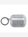 Karl Lagerfeld Karl Lagerfeld PU geprägte Karl und Choupette Köpfe Etui für AirPods Pro Silber