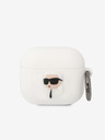 Karl Lagerfeld Karl Lagerfeld 3D-Logo NFT Karl Head Silikonhülle für Airpods 3 Weiß