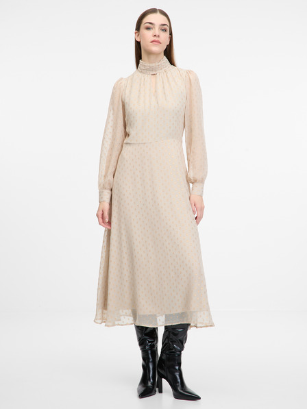Orsay Beigefarbenes Damen Midikleid ORSAY