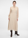 Orsay Beigefarbenes Damen Midikleid ORSAY