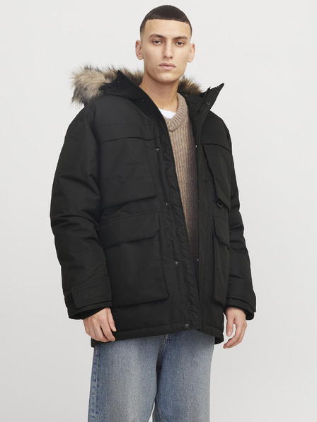 Jack & Jones Schwarzer Jack & Jones Herren Star Parka
