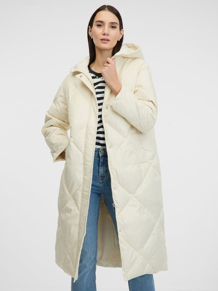 Orsay Cremefarbener gesteppter Damen-Daunenmantel ORSAY